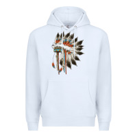 White indian headress Premium Hoodie - AdoDesignShop