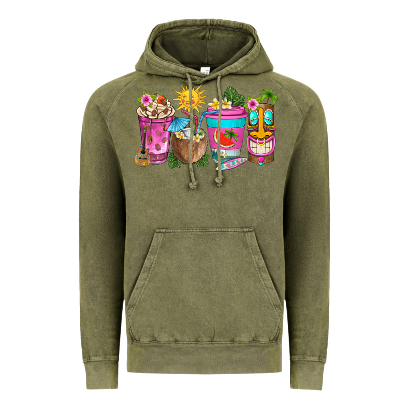 Aloha Coffe Cups Vintage Hoodie by texasbilliewilder | Teevron