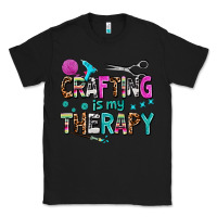 Black crafting is my therapy Classic Tee - AdoDesignShop