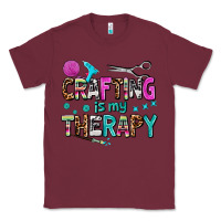 Burgundy crafting is my therapy Classic Tee - AdoDesignShop