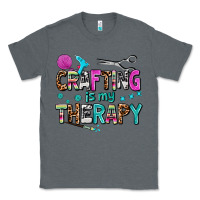 Charcoal Heather crafting is my therapy Classic Tee - AdoDesignShop