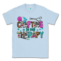 Dusty Blue crafting is my therapy Classic Tee - AdoDesignShop