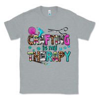 Heather Grey crafting is my therapy Classic Tee - AdoDesignShop