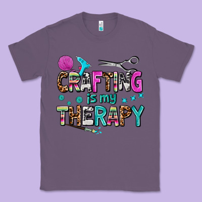 Crafting Is My Therapy Classic Tee Designed By Adodesignshop