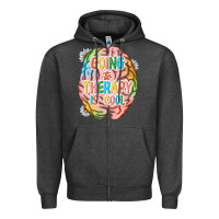 Charcoal Heather going to therapy is cool Zipper Hoodie - NancyCooperArtShop
