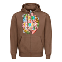 Chestnut going to therapy is cool Zipper Hoodie - NancyCooperArtShop