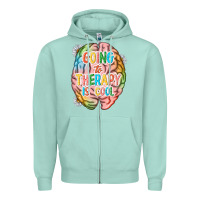 Seafoam going to therapy is cool Zipper Hoodie - NancyCooperArtShop
