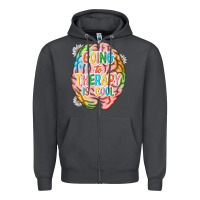 Smoke going to therapy is cool Zipper Hoodie - NancyCooperArtShop