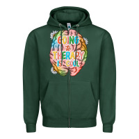 Sports Green going to therapy is cool Zipper Hoodie - NancyCooperArtShop
