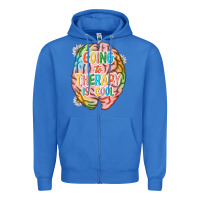 True Royal going to therapy is cool Zipper Hoodie - NancyCooperArtShop