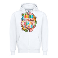 White going to therapy is cool Zipper Hoodie - NancyCooperArtShop