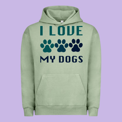 I Love My Dogs Urban Hoodie Designed By Bettercallsaul