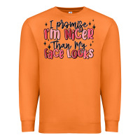 Carrot i promise i'm nicer than my face looks Premium Sweatshirt - MaliasSmallBusiness