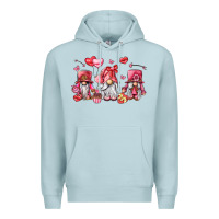 Blue Mist valentine's day gnomes Premium Hoodie - LillyAllenDesigns