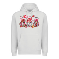 Dove Grey valentine's day gnomes Premium Hoodie - LillyAllenDesigns