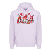 Lilac valentine's day gnomes Premium Hoodie - LillyAllenDesigns