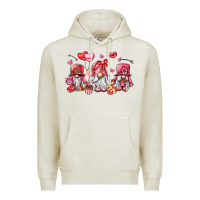 Oatmeal Heather valentine's day gnomes Premium Hoodie - LillyAllenDesigns
