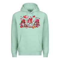 Seafoam valentine's day gnomes Premium Hoodie - LillyAllenDesigns