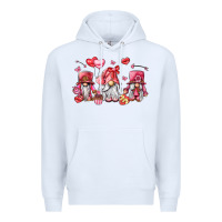 White valentine's day gnomes Premium Hoodie - LillyAllenDesigns