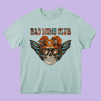 Bad Moms Club Heavy Core Tee Designed By Racoondesign