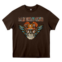 Chocolate Brown bad moms club Heavy Core Tee - RacoonDesign