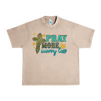 French Oak pray more worry less Urban Heavy Tee - HRA Design Shop