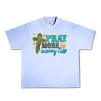 Grape Ice pray more worry less Urban Heavy Tee - HRA Design Shop