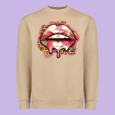 Volleyball Lips Heavyweight Sweatshirt Designed By Zillion Design Studio