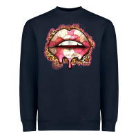 Navy volleyball lips Heavyweight Sweatshirt - Zillion Design Studio