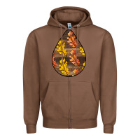 Chestnut Fall Teardrop Zipper Hoodie - LillyAllenDesigns