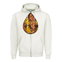 Oatmeal Heather Fall Teardrop Zipper Hoodie - LillyAllenDesigns