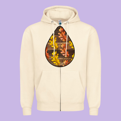 Fall Teardrop Zipper Hoodie Designed By Lillyallendesigns