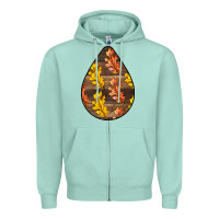Seafoam Fall Teardrop Zipper Hoodie - LillyAllenDesigns