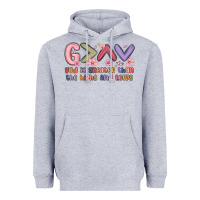 Heather Grey god is greater than the highs and lows Heavyweight Hoodie - MaliasSmallBusiness