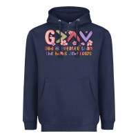 Navy god is greater than the highs and lows Heavyweight Hoodie - MaliasSmallBusiness