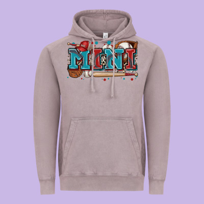 Mini Baseball Vintage Hoodie Designed By Zillion Design Studio
