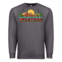 Charcoal Heather western Premium Sweatshirt - NancyCooperArtShop