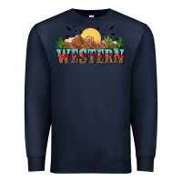 Navy western Premium Sweatshirt - NancyCooperArtShop