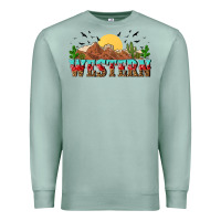 Seafoam western Premium Sweatshirt - NancyCooperArtShop