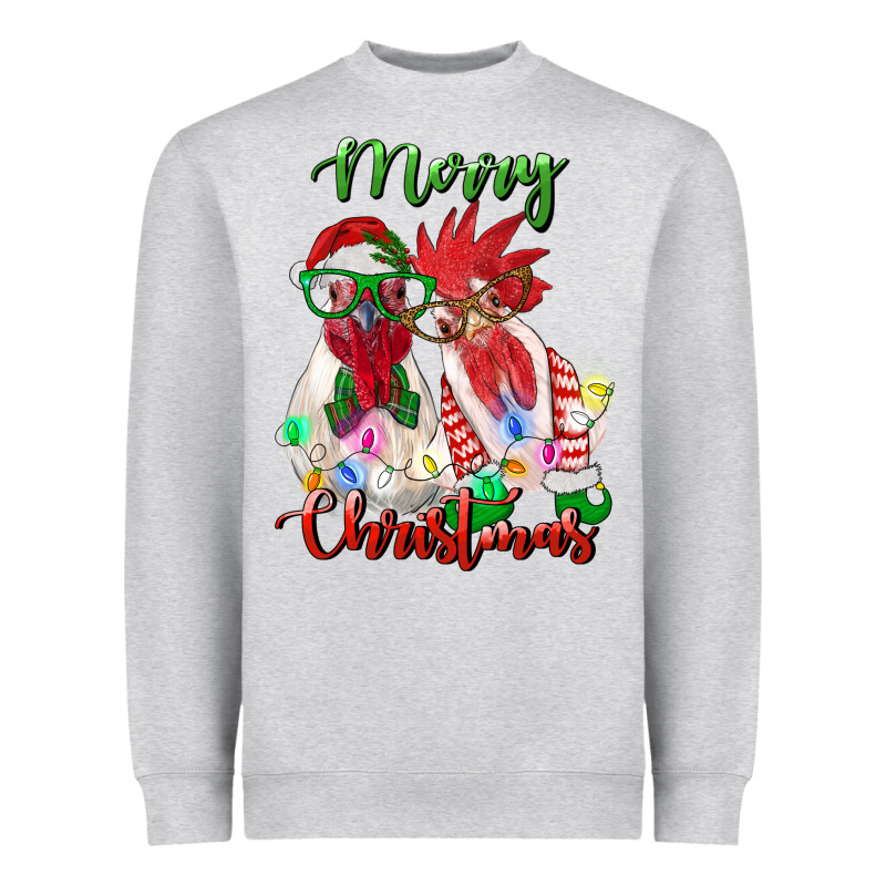 Christmas Roosters Heavyweight Sweatshirt by RanaPortraitStore | Teevron