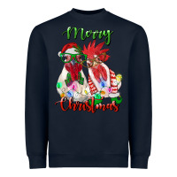 Navy christmas roosters Heavyweight Sweatshirt - RanaPortraitStore