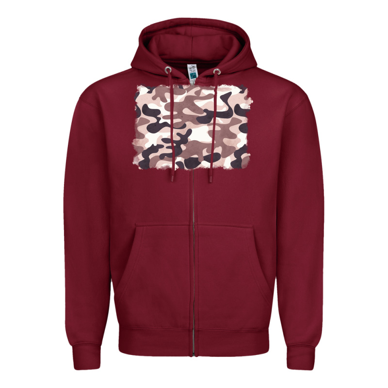 Milky Camouflage Zipper Hoodie by BarkalooDesign | Teevron