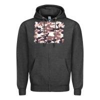 Charcoal Heather milky camouflage Zipper Hoodie - BarkalooDesign