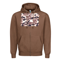 Chestnut milky camouflage Zipper Hoodie - BarkalooDesign