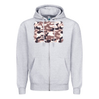 Heather Grey milky camouflage Zipper Hoodie - BarkalooDesign