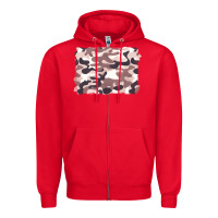 Red milky camouflage Zipper Hoodie - BarkalooDesign