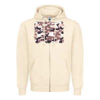 Sandshell milky camouflage Zipper Hoodie - BarkalooDesign