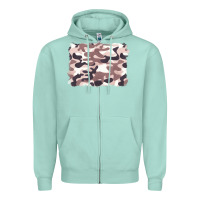 Seafoam milky camouflage Zipper Hoodie - BarkalooDesign