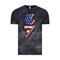 Cloud Black American lightning bold 4th of july Vintage Tee - CowGirlArtShop