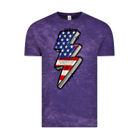 Cloud Purple American lightning bold 4th of july Vintage Tee - CowGirlArtShop